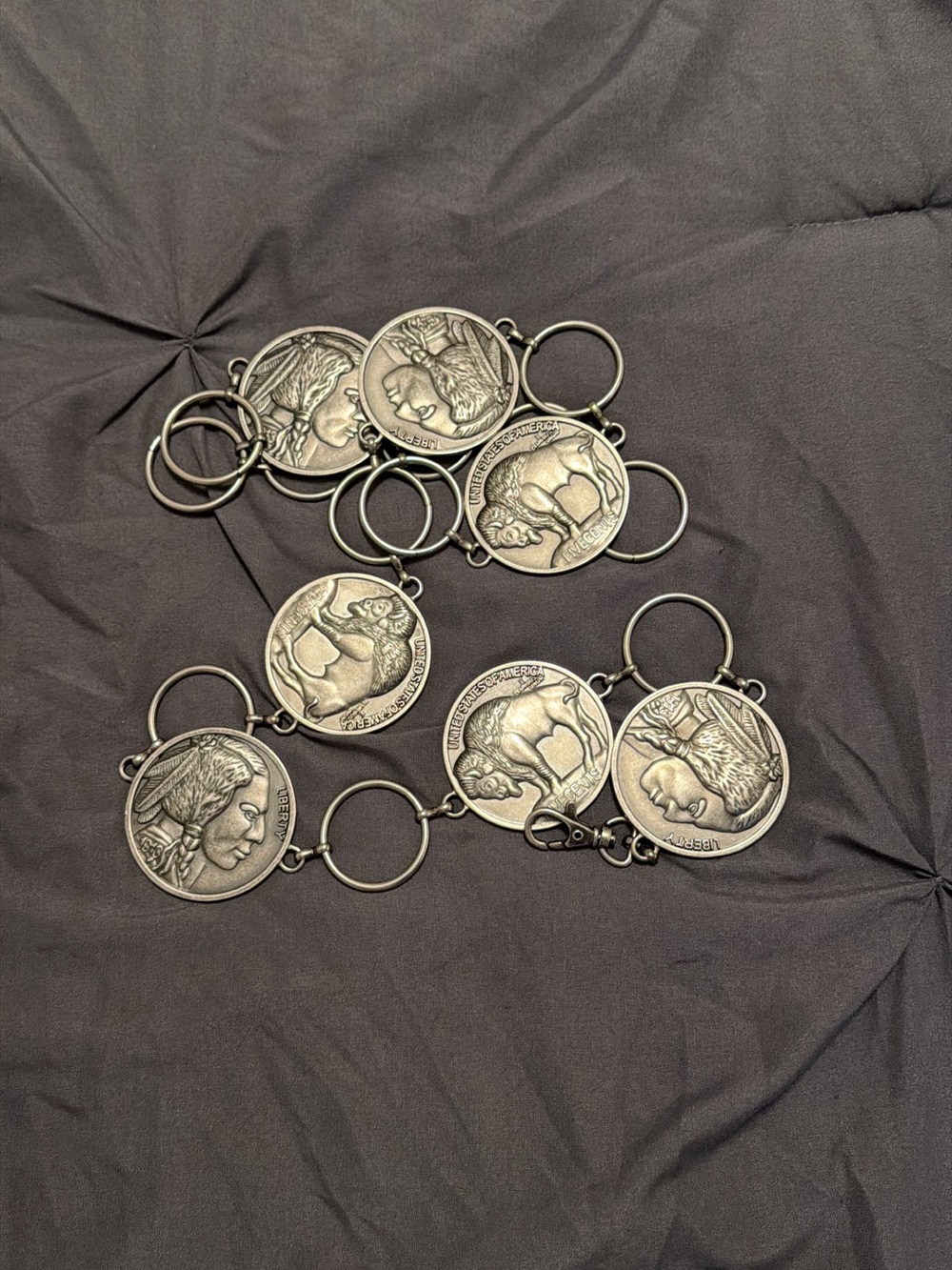 Vintage-Style Silver Coin Link Concho belt - Silver Tone